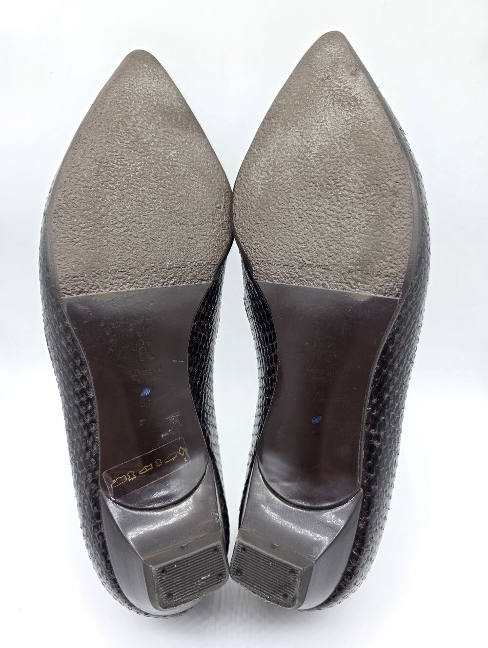 Vintage Peter Kaiser Genuine Snakeskin Low Heels | Size 8 Dark Academia Indie - Picture 11 of 16